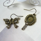 Angelove - Rhinestone Bow with Mirror Earrings