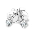 MaBelle - 18K White Gold Diamond Earrings