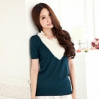 Tokyo Fashion - Contrast-Bib Frilled Top