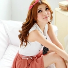 Tokyo Fashion - Sleeveless Tie-Waist Chiffon Dress