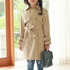 memene - Kids Tie-Waist Trench Coat memene - Kids Tie-Waist Trench Coat
