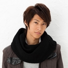 BLACK ASUKA - Knit Circle Scarf
