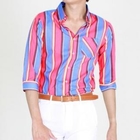 MINE M HOMME - Multicolor Stripe 3/4-Sleeve Shirt