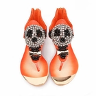 Grace Candy - Rhinestone-Panda Thong Sandals
