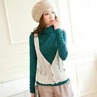 Tokyo Fashion - Ruched-Sleeve Turtle-Neck Top