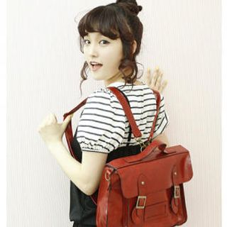 Convertible Buckled Flap Backpack