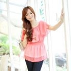 Tokyo Fashion - Smocked-Waist Chiffon Top