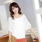 Tokyo Fashion - Dolman-Sleeve Pointelle Knit Top