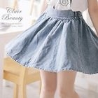 Clair Fashion - Acid-Washed Denim Skirt