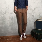VINTAGE BROTHERS - Flat-Front Slim-Fit Pants