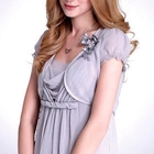 Moonbasa - Chiffon Bolero with Brooch