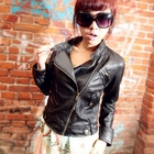 Ando Store - Faux Feather Biker Jacket