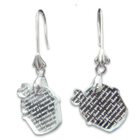 Sweet & Co. - I Love Cupcakes Mirror Silver Charm Earrings