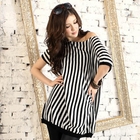 Tokyo Fashion - Short-Sleeve Striped Knit Top