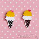 Sweet & Co. - I love ice-cream mirror stud earrings