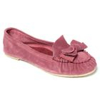 Lane172 - Genuine Leather Rhinestone Moccasin Flats