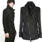 Peeps - Asymmetric-Zip Shirred Jacket