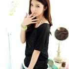 Tokyo Fashion - Short-Sleeve Sheer Knit Top