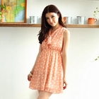 Tokyo Fashion - Tie-Neck Sleeveless Printed Dress