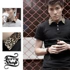 JERRY - Leopard-Collar Polo Shirt