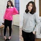 Celli Girl - Contrast Collar Pullover