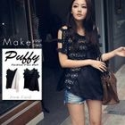 PUFFY - Cutout-Shoulder Two-Tone Top