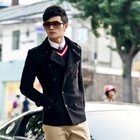 VINTAGE BROTHERS - Double-Breasted Wool Blend Coat