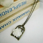 MyLittleThing - Copper Birdcage Flower Necklace