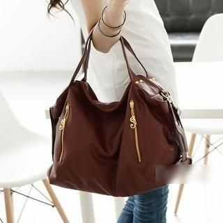 Zip-Detail Shoulder Bag