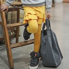 memene - Kids Inset Ruffled Skirt Leggings memene - Kids Inset Ruffled Skirt Leggings
