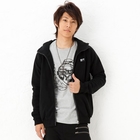 BLACK ASUKA - Faux-Leather-Trim Hoodie