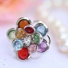 Fit-to-Kill - Colorful flowers Diamond Ring