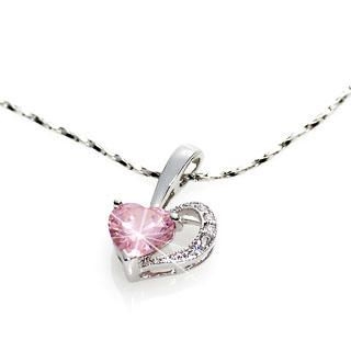 Pink Crystal Heart Pendant Pink Crystal Heart Pendant