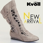 Kvoll - Jeweled Mid-Calf Boots