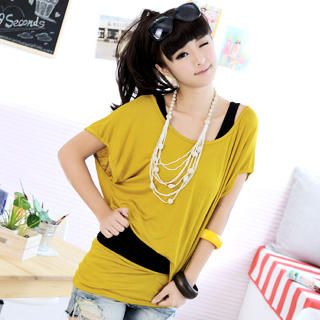 Mock Two-Piece T-Shirt Dress Mock Two-Piece T-Shirt Dress