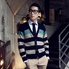 MITOSHOP - Striped Knit Cardigan