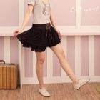 CatWorld - Lace-Up Layered Lace Culottes