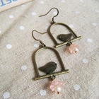 MyLittleThing - Copper Bird Cage Earrings