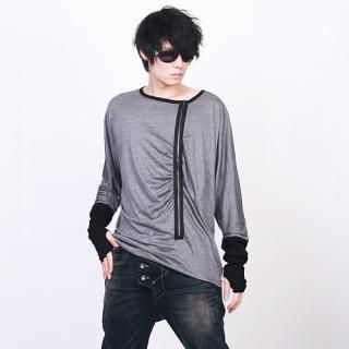 Thumbhole-Sleeve Zip-Front Top