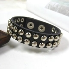 OWL Fashion - Genuine-Leather Studded Bangle