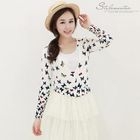 Stylementor - Butterfly Printed Cardigan