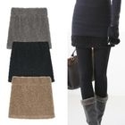 Jcstyle - Furry Knit Miniskirt