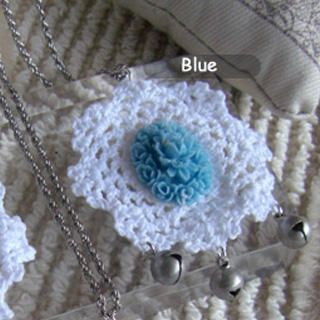 Blue Vintage Flower Lace Necklace Blue Vintage Flower Lace Necklace