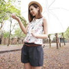 CatWorld - Crocheted-Collar Floral Jumpsuit