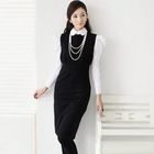 Orange Style - Sleeveless Wool Blend Dress
