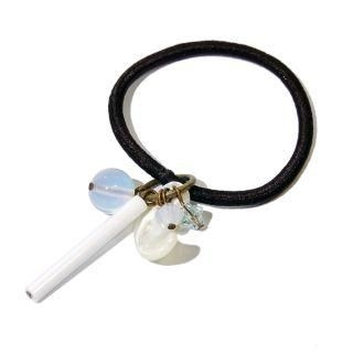 Moonstone & Shell Hair Tie