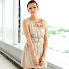 59th Street - Petals Detail Sleeveless Dress (Belt not Included)
