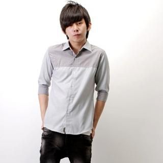 3/4-Sleeve Striped Shirt 3/4-Sleeve Striped Shirt