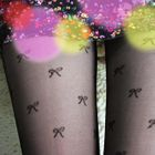 SHY SHY - 'Bow' Print Tights