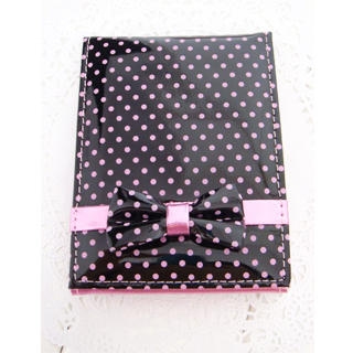 Bow-Accent Dotted Compact Mirror